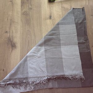 Gray and Black Checkered Wrap/Throw NWT 50% wool, 50% acrylic